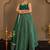 Green Sequins Embroidered Faux Georgette A Line Bridal Lehenga Choli with Dupatta