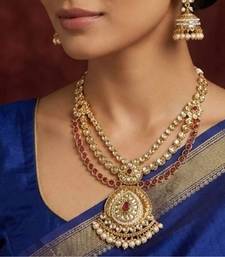 Sunehri mandala temple layered necklace