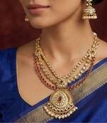Sunehri mandala temple layered necklace