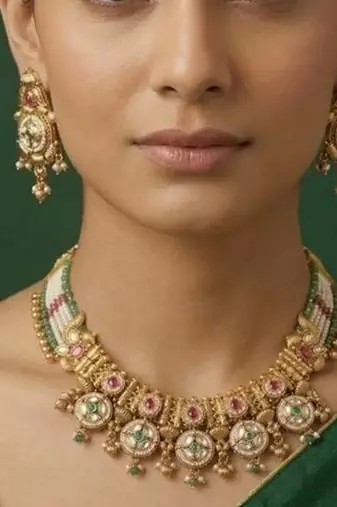 Rivaara heritage kundan necklace