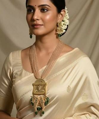 Durga parrot green temple necklace 1