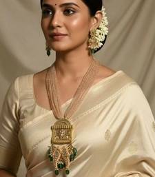 Durga parrot green temple necklace