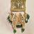 Durga parrot green temple necklace