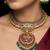 Radha rani ruby green temple bridal necklace