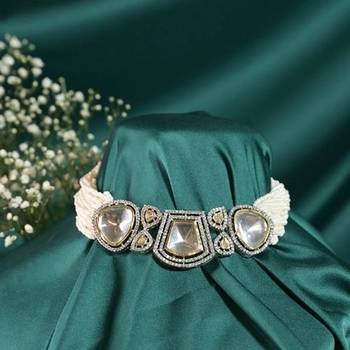 Kusum polki pearl victorian choker necklace 2