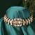Ratna royal mossanite golden choker necklace