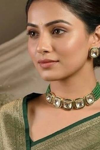 Kritida bridal polki choker necklace