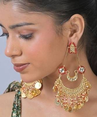 Sitaara kundan chandbali statement earring 1