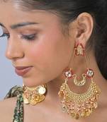 Sitaara kundan chandbali statement earring