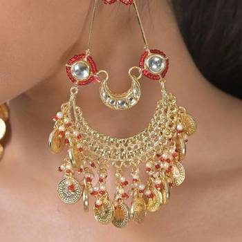 Sitaara kundan chandbali statement earring 2