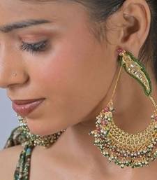 Ruhani kundan chandbali statement earring