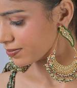 Ruhani kundan chandbali statement earring