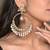 Ahilya jadau white traditional chandbali earrings
