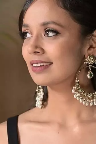 Ahilya jadau blue traditional chandbali earrings