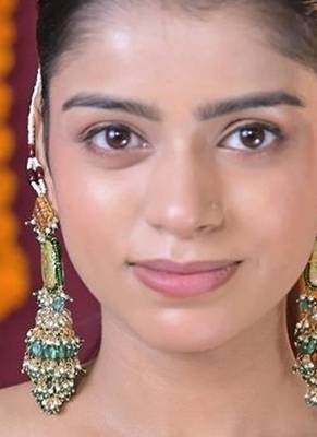 Shikara shine jadau string kashmiri earrings 1