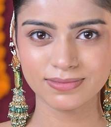 Shikara shine jadau string kashmiri earrings