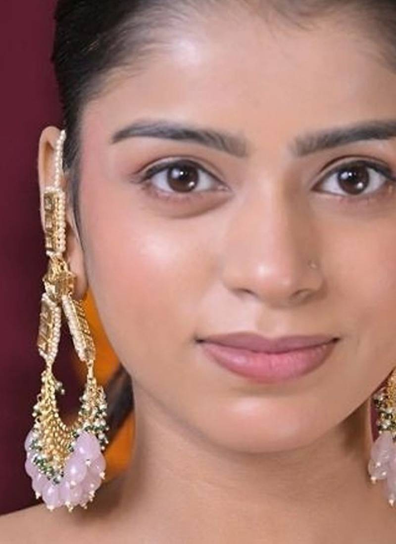 Madhurima kundan chandbali statement earring