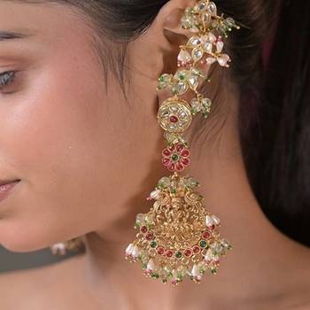 Devi laxmi temple long boho dangler earrings 2