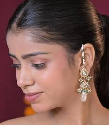 Rasika pearl string kashmiri earrings