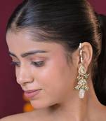 Rasika pearl string kashmiri earrings