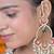 Gulbahar crescent kundan statement earrings