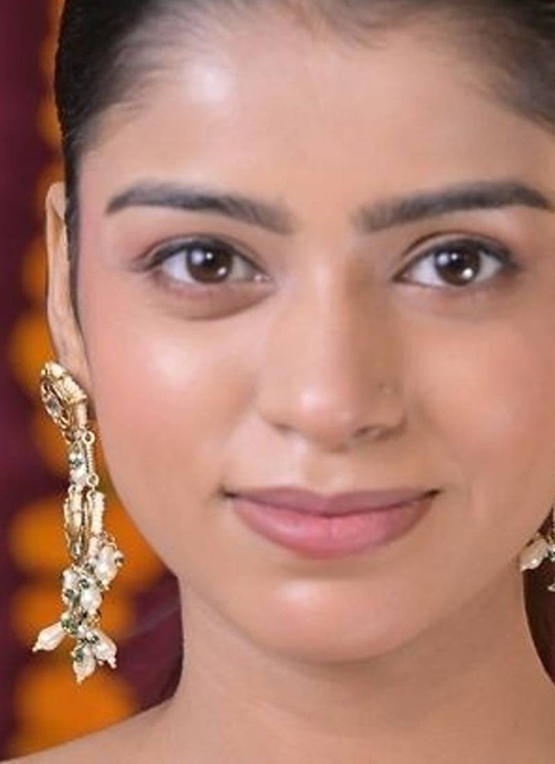 Royal lotus kundan chandbali statement earrings