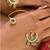 Sindoori kamal green earcuffs earrings