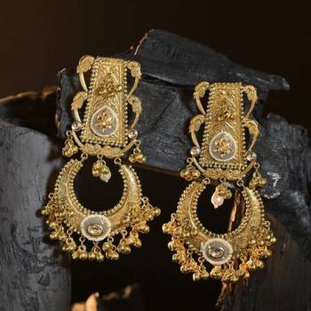 Matsya gold long jhumka earrings 1