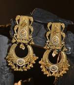Matsya gold long jhumka earrings