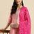 women floral embroidered sequinned  cotton kurta with trousers & dupatta