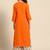  women orange  cotton kurta with palazzos