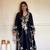 Navy Blue Color Embroidery Work Satin Salwar Suit