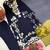 Navy Blue Color Embroidery Work Satin Salwar Suit