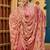 Trendy peach pink sequin cutdana jaal embroidery satin saree with unstitched blouse