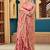 Trendy peach pink sequin cutdana jaal embroidery satin saree with unstitched blouse