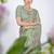 Elegance green detailed resham zari floral embroidery saree with unstitched blouse