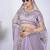 Celebrity inspired purple detailed resham zari floral embroidery saree with unstitched blouse