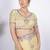Bollywood yellow detailed resham zari floral embroidery saree with unstitched blouse