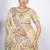 Bollywood yellow detailed resham zari floral embroidery saree with unstitched blouse