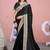 Kanjivaram black embroidered border fandy satin saree with unstitched blouse