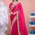 Pure rani embroidered border fandy satin saree with unstitched blouse