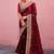 Elegance maroon zari jaal embroidery heavy border fancy satin saree with unstitched blouse