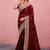 Elegance maroon zari jaal embroidery heavy border fancy satin saree with unstitched blouse