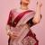 Elegance maroon zari jaal embroidery heavy border fancy satin saree with unstitched blouse
