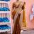 New collection dark mustard zari jaal embroidery heavy border fancy satin saree with unstitched blouse