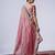Latest pink embroiderd border satin saree with unstitched blouse