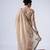 Celebrity inspired cream embroiderd border satin saree with unstitched blouse