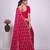 Ethnic raani embroidered border fandy satin saree with unstitched blouse