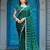 Indian green embellished pattern with border fandy satin saree with unstitched blouse