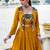 mustard rayon plain traditional lehenga choli with free size upto 42